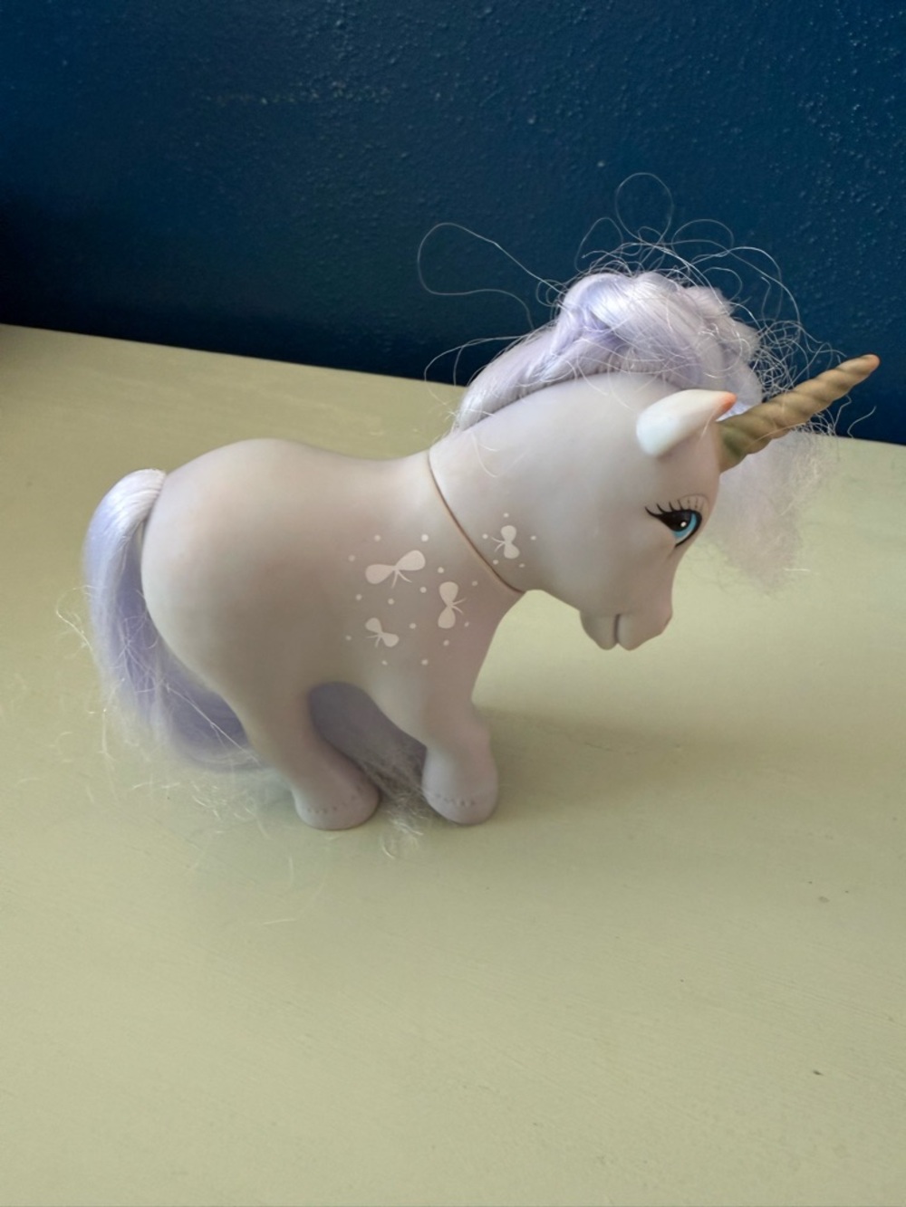 Vintage 1983 Totsy Unicorn Figurine Purple Lavender Not My Little Pony
